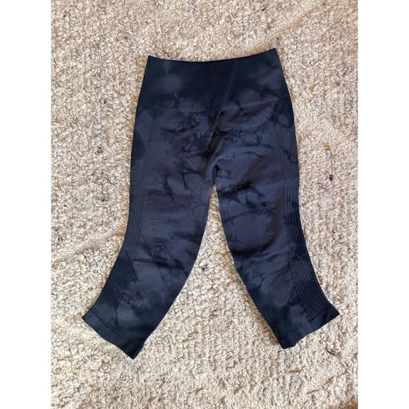Lululemon Pants - Lululemon Ebb to Street Tight Tie Dye Black Grey Seamless Yoga Leggings Crop